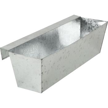 Preview: Premium Pflanzkasten für Europaletten mit Hängeschiene aus verzinktem Metall,  Paletteneinsatz & Balkonkasten für Geländer bis 2,5 cm Breite, Silber