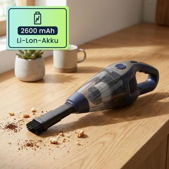 Preview: Akku Handstaubsauger 15000Pa stark – Beutelloser Tischstaubsauger leise mit Brushless Motor für Auto, Tastatur, u.v.m. - inklusive Zubehör