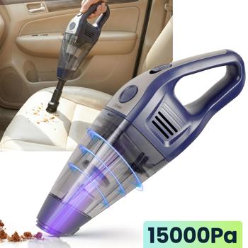 Preview: Aspirateur à main sans fil, 15 000 Pa – aspirateur de table sans sac, moteur sans balais silencieux – pour voiture, clavier et plus – accessoires inclus