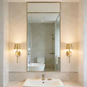 Preview: Applique LED sans fil avec télécommande – lampe dorée, intensité variable, chargement USB – minuterie et capteur tactile