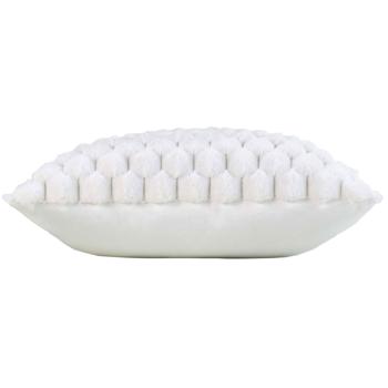 Preview: Coussin de canapé luxueux 45x45 cm - Coussin douillet d’une douceur de rêve, blanc, housse amovible - Doux, chaud et facile d’entretien
