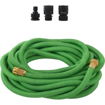 Preview: Tuyau d’arrosage extensible, 10-30 m, raccords aluminium – tuyau flexible, résistants aux UV, filetage 3/4