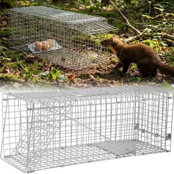 Piège professionnel pour martres – cage réutilisable avec poignée et protection anti-morsures – capture martres et petits rongeurs sans les tuer