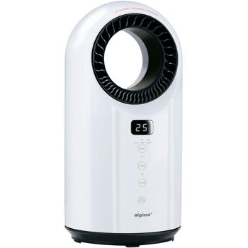 Preview: Elegante termoventilatore a torre 1500W PTC con telecomando, Riscaldatore oscillante senza pale con timer 12h – Per soggiorno e camera da letto o home office