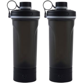 Preview: 2 shakers électriques pour boissons protéinées et smoothies – portables, sans fil, rechargeables par USB-C, résultats sans grumeaux – idéaux pour le sport