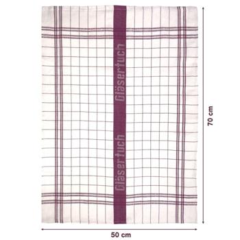 Preview: Set da 20 canovacci in mezzo lino durevoli: 55% lino–45% cotone, bordeaux, 70x50cm, lavabili a 95&deg;C, OEKO-TEX – molto assorbenti, senza aloni e pelucchi