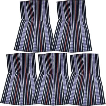 Preview: Set da 5 canovacci 100% cotone: strofinaccio per piatti ad alta assorbenza e panno multiuso, viola-nero - panno da asciugatura robusto per casa e ristorazione