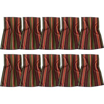 10er-Set Grubentuch 100% Baumwolle: Saugstarkes Geschirrtuch & Mehrzwecktuch, rot-schwarz - Robustes Trockentuch für Haushalt & Gastronomie