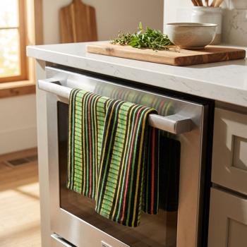 Preview: Set da 20 Grubentuch 100% cotone: Asciugapiatti assorbente & panno multiuso, verde-nero - Panno di asciugatura robusto per casa & ristorazione