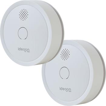 Preview: Set de 2 détecteurs de fumée WiFi avec notification via app – alarme incendie connectée selon EN 14604 avec alarme 85 dB et batterie CR123A d’une durée de 5 ans
