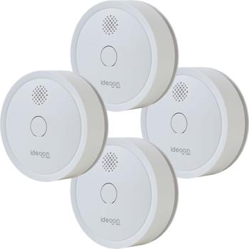 Preview: Set de 4 détecteurs de fumée WiFi avec notifications via app – détecteur d’incendie smart connecté conforme EN 14604 avec alarme de 85 dB et batterie CR123A d’une durée de 5 ans