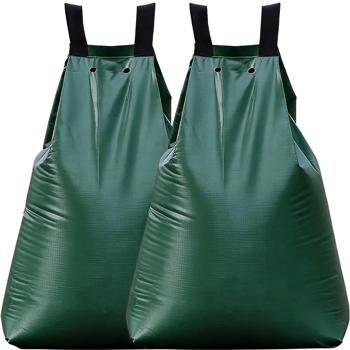 Preview: Set da 2 sacchi d’irrigazione per alberi 75 L, sacca d’acqua per alberi – sacca in PE resistente ai raggi UV e alle intemperie con cerniera e 2 occhielli – 9 h di irrigazione a goccia