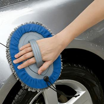 Preview: Mocio auto multifunzione con asta telescopica da 160 cm, snodo a 180 gradi e 2 rivestimenti in microfibra cinigliata per auto, camion, camper e caravan