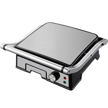 Preview: Grill de contact puissant de 2000 W avec revêtement antiadhésif – idéal comme grill de table pratique pour des steaks juteux et des sandwichs