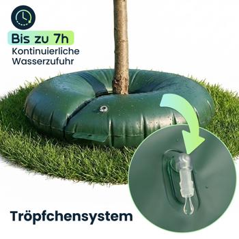 Preview: 4er-Set Baumbewässerungsring je 55L für Sträucher & Bäume – Bewässerungsbeutel aus robustem PVC – UV-beständig – Stammumfang bis 30 cm-Tröpfchensystem