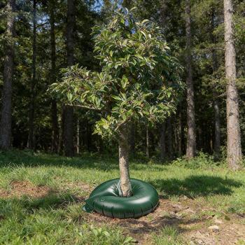 Preview: Lot de 4 anneaux d’irrigation pour arbres de 55 L chacun pour arbustes et arbres – sacs d’arrosage en PVC robuste – résistant aux UV – circonférence de tronc jusqu’à 30 cm – système goutte à goutte