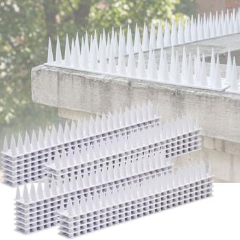 Set di 24 spuntoni per piccioni bianco 10,8 m – dissuasore per uccelli efficace in policarbonato – spuntoni a 3 file contro piccioni, gabbiani, martore, gatti e scoiattoli