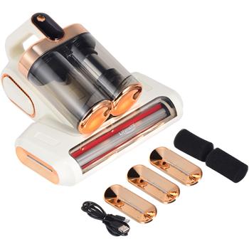 Preview: Kabelloser Milbenstaubsauger mit UV-C Licht & 10kPa Saugkraft, Akku Sauger gegen Milben für Matratzen, mit Klopffunktion