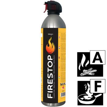 Preview: Feuerlöschspray Firestop, Brandklasse A/F, Fluorfrei, 600ml, Fettbrandlöscher für Speiseöl bis 5L – Kompakt & Sicher, 5A 5F