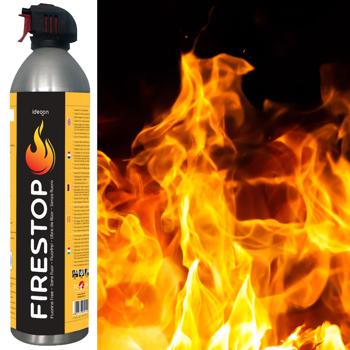 Spray estinguente Firestop, classe di fuoco A/F, senza fluoro, 600 ml, estintore per incendi di grassi per olio da cucina fino a 5 L – Compatto & sicuro, 5A 5F