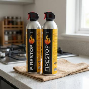 2er-Set Feuerlöschspray Firestop, Brandklasse A/F, Fluorfrei, 600ml, Fettbrandlöscher für Speiseöl bis 5L – Kompakt & Sicher, 5A 5F