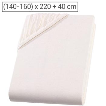 Preview: Drap-housse premium pour lit boxspring et lit à eau - couleur naturelle, 140-160x220 cm - 190 g/m2 coton/élasthanne - bonnet 40 cm - Oeko-Tex - sans repassage & doux