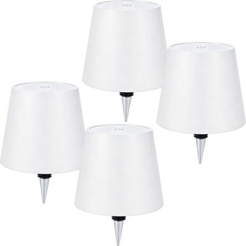 Preview: Set di 4 lampade a bottiglia, batteria power 8h: dimmerabili – 3600 mAh – 3 colori di luce, bianco – illuminazione d’atmosfera – luce decorativa per bottiglia con paralume in metallo