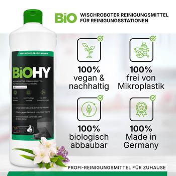 Preview: Effektives Bodenreiniger Konzentrat für Wischroboter-Reinigungsstationen, Frühlingsduft, vegan, 1 L, biologisch abbaubar, schnell trocknend