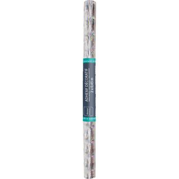 Preview: Minimalistische Klebefolie mit Karomuster, silber – Hochwertige Dekofolie, selbstklebend, 45cmx200cm