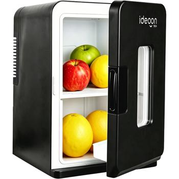 Preview: Mini-réfrigérateur mobile 14 L avec fonctions froid et chaud – mini-frigo de voiture 12 V/230 V avec fenêtre transparente et poignée, noir