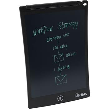 Preview: Moderna tavoletta da scrittura LCD (21,5 cm, nera) con stilo preciso: tavoletta da disegno elettronica per appunti, schizzi e scrittura creativa