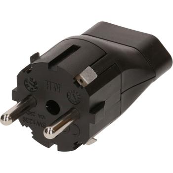 Adaptateur Powerbank - Prise Schuko vers Type 21 Suisse - 250V/16A, 3680W - Sécurité Powerstation - Noir IP20