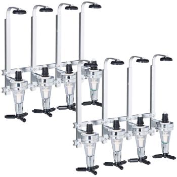 Preview: Lot de 2 distributeurs de boissons pour 4 bouteilles, montage mural – doseur avec Finger-Push, idéal pour salles de fête, bar de cave et abri de jardin, accessoire de bar