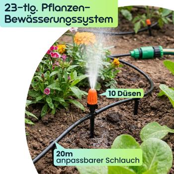 Preview: Pflanzen-Bewässerungssystem, 46-tlg., mit Schlauch 2x 20m, individuell anpassbar, zu Beet-, Hecken- und Rasenbewässerung, Komplett Set 