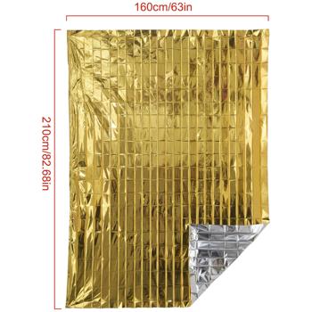Preview: Coperta di soccorso affidabile, 210 x 160 cm, oro - argento, coperta di emergenza - foglio riscaldante di primo soccorso, un prodotto NASA