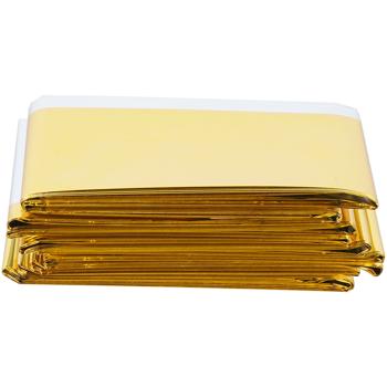 Preview: set di 10 Coperta di salvataggio affidabile, 210 x 160 cm, oro - argento, coperta di emergenza - foglio riscaldante anche per avventure di sopravvivenza ed escursioni, un prodotto NASA