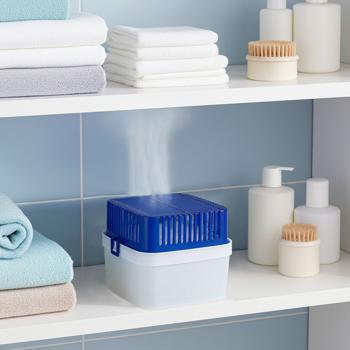 Preview: Déshumidificateur - Anti-moisissure & Anti-odeurs pour Cave, Garage, Caravane - 1.8L, 2 Granulés 400g, 25m², Rechargeable