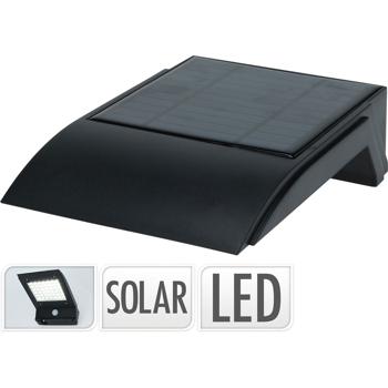 Preview: Set di 2 applique solari a LED per esterni – sensore di movimento PIR, 50 lumen, nero – per ingressi di casa, giardini, terrazze – installazione senza fili