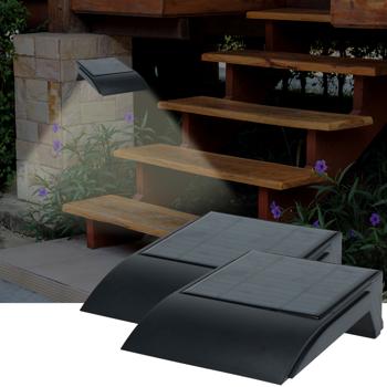 2er-Set Solar-LED-Wandleuchte für Aussenbereiche - PIR-Bewegungssensor, 50 Lumen, schwarz-für Hauseingänge, Gärten, Terrassen - Kabellose Installation