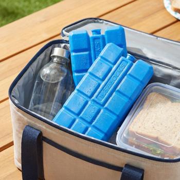 Preview: Elementi refrigeranti set da 2 – accumulatori di freddo da 200 g per borsa frigo e box frigo – ideali per viaggio, campeggio e picnic – blu, raffreddamento di lunga durata