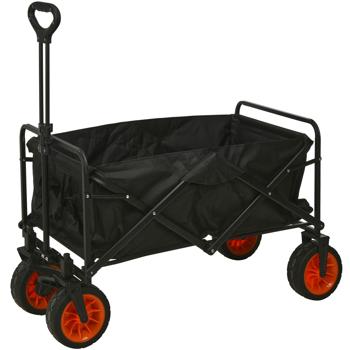 Carrello pieghevole, fino a 80 kg: nero-rosso, 101 x 56 x 104 cm - robusto ausilio di trasporto per shopping ed escursioni