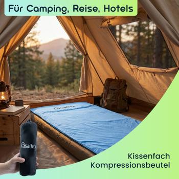 Preview: 2er-Set Ultraleichter Hüttenschlafsack, atmungsaktive Mikrofasern, nur 200g, inkl. Nylon Kompressionsbeutel, Schlafsack für Camping, Reise, Hotels