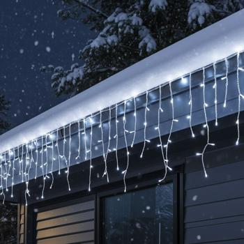 Preview: Catena luminosa WLAN smart ice rain, 400 LED, bianco freddo, IP65, 8 m