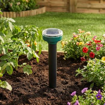 Preview: 8 répulsifs taupes et campagnols – anti-taupes solaires à vibrations, avec piquet – jusqu’à 5600 m², IP44 – écologiques, sans produits chimiques, résultats rapides