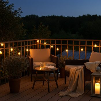 Preview: Catena luminosa a LED solare con 20 LED bianchi caldi a forma di lampadina, 3,8 m, resistente alle intemperie, a risparmio energetico, per giardino, balcone e terrazza, IP44