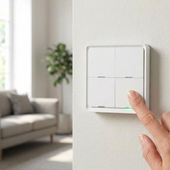 Preview: Programmierbarer SmartLife Wandschalter, 4 Tasten, weiss – für die einfache Steuerung von Smart Life Produkten, Smart Home Lösung
