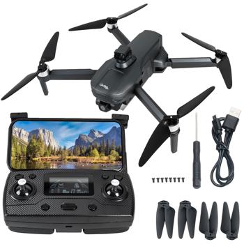 Preview: Drone GPS professionnel 4K pliant – détection d’obstacles 360 °, Follow Me, stabilisateur 3 axes, gyroscope 6 axes, moteur sans balais – 25 min d’autonomie