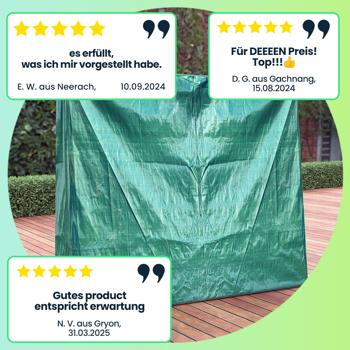 Preview: Abdeckplane für Tischtennisplatten, 185x160x70 cm – Wetterfeste, UV-beständige & reissfeste Hülle mit stabilen Metall-Ösen