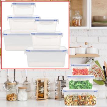 Vorratsboxen 6er-Set transparent - Für Müsli, Mehl, Zucker & Reis - 2x 500, 2x 900, 2x 1500 ml - Spülmaschinenfest & BPA-frei