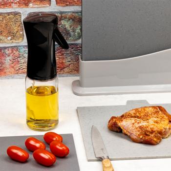 Preview: Praktische Sprühflasche für Öl & Essig – 190 ml, fein dosierbar, wiederbefüllbar, modernes Design, ideal für Kochen, Grillen & Salate